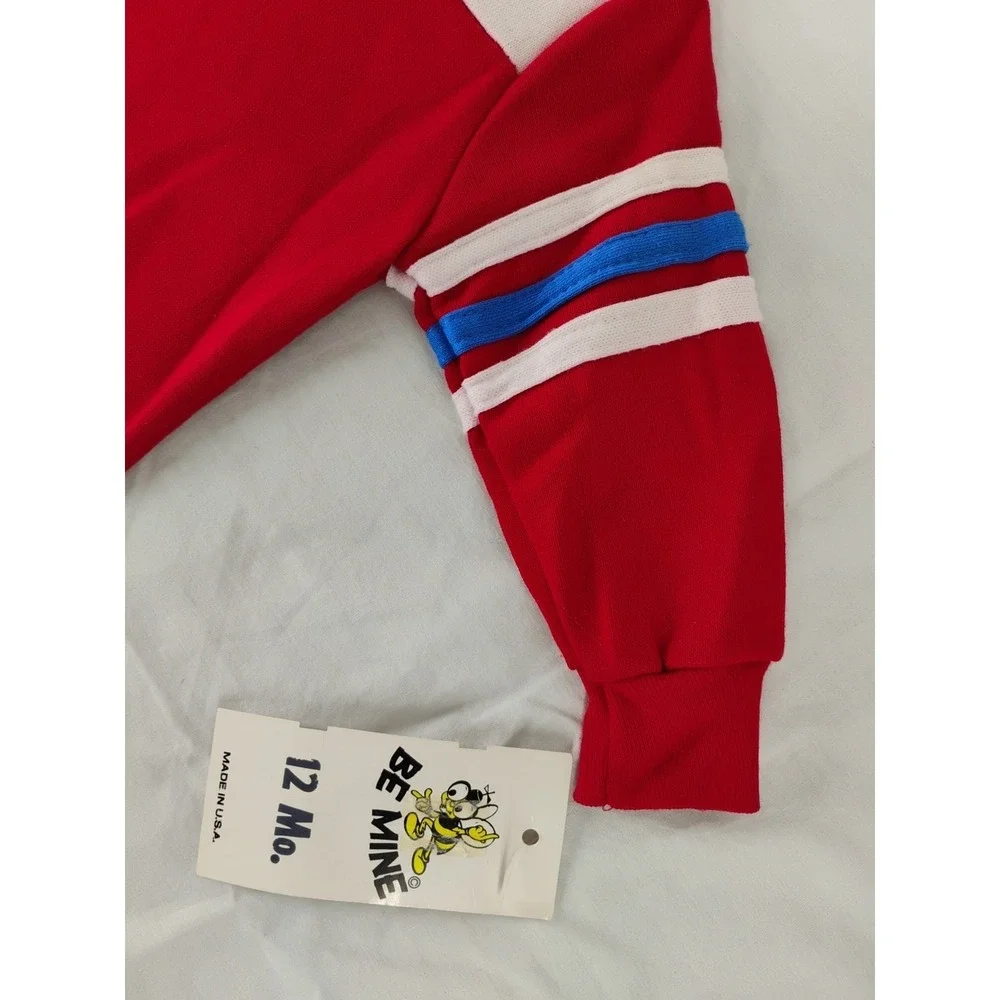 NWT Be Mine Vintage Boys‎ Size 12m Red/White/Blue Sweatshirt